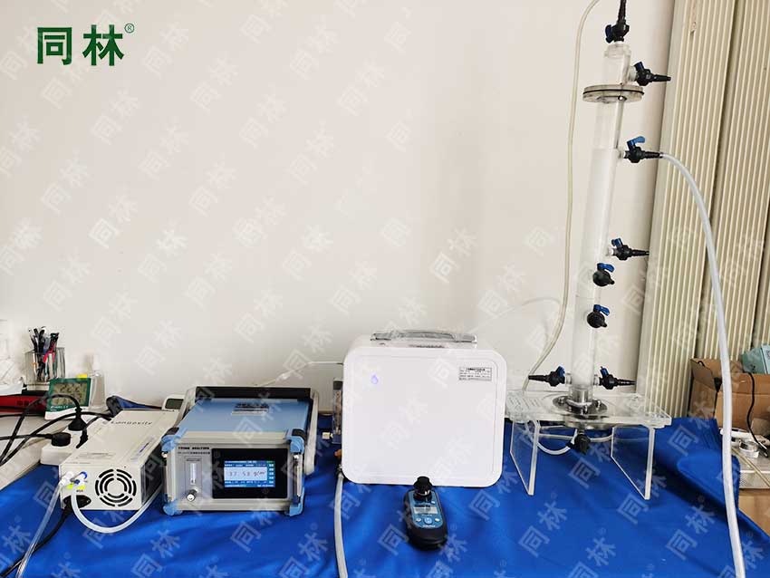 實驗用臭氧納米氣泡系統(tǒng)測試現(xiàn)場